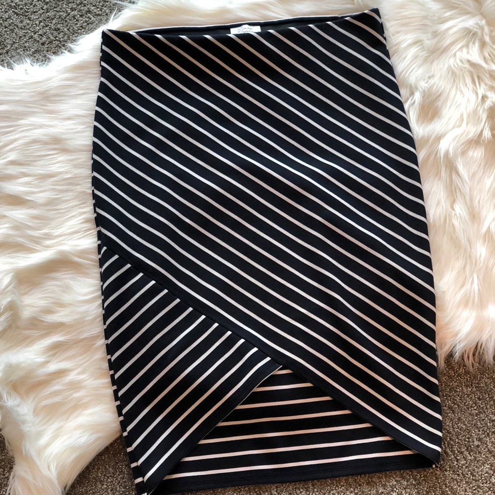 Zara asymmetrical baby blue skirt